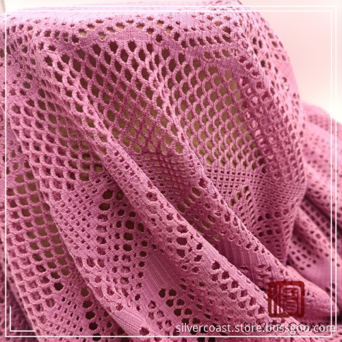 Polyester Spandex Häkelspitzen -Stück gefärbtes Textil